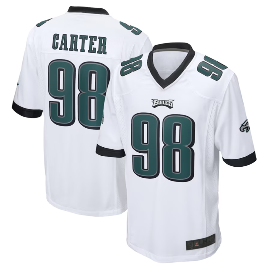 STECN P.Eagles #98 Jalen Carter White Game Stitched American Stitched Jerseys