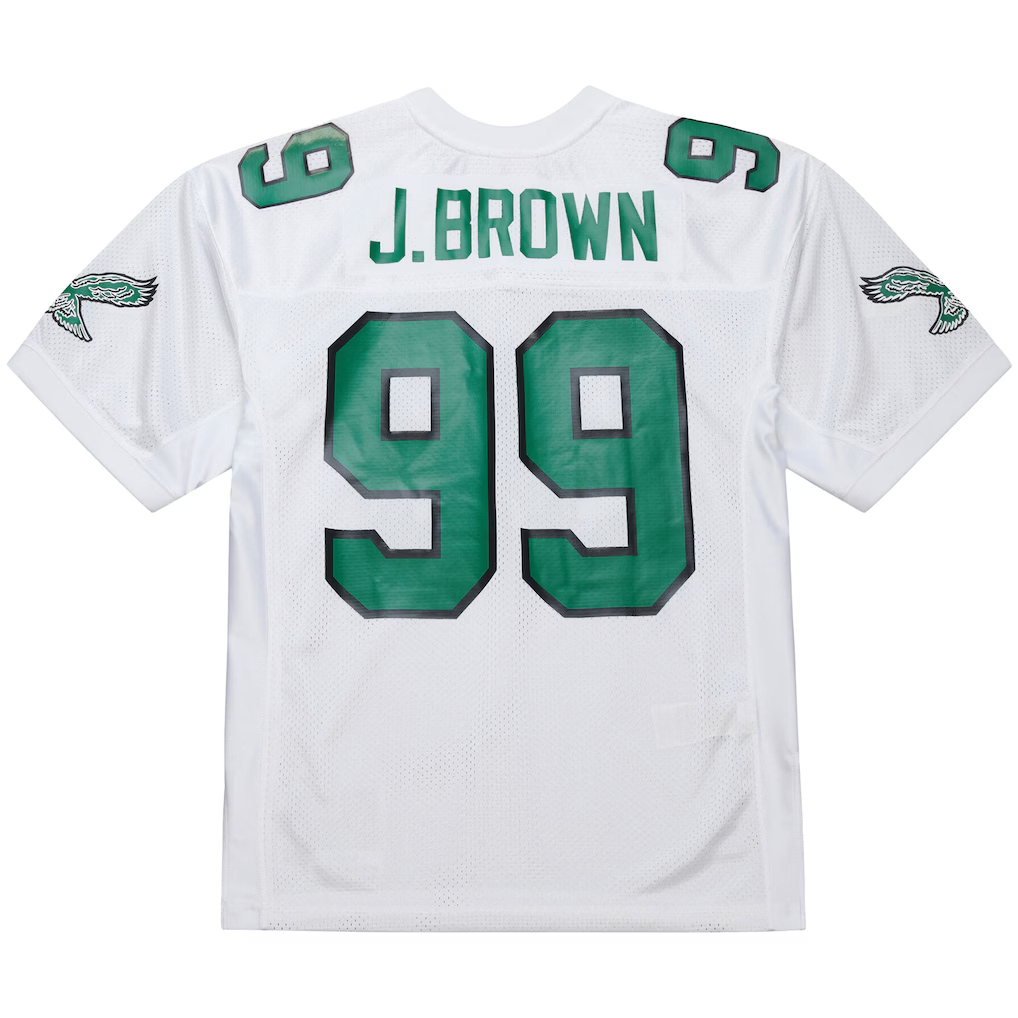 STECN P.Eagles #99 Jerome Brown Mitchell & Ness White 1991 Authentic Throwback Retired Player Jersey Stitched Puhic