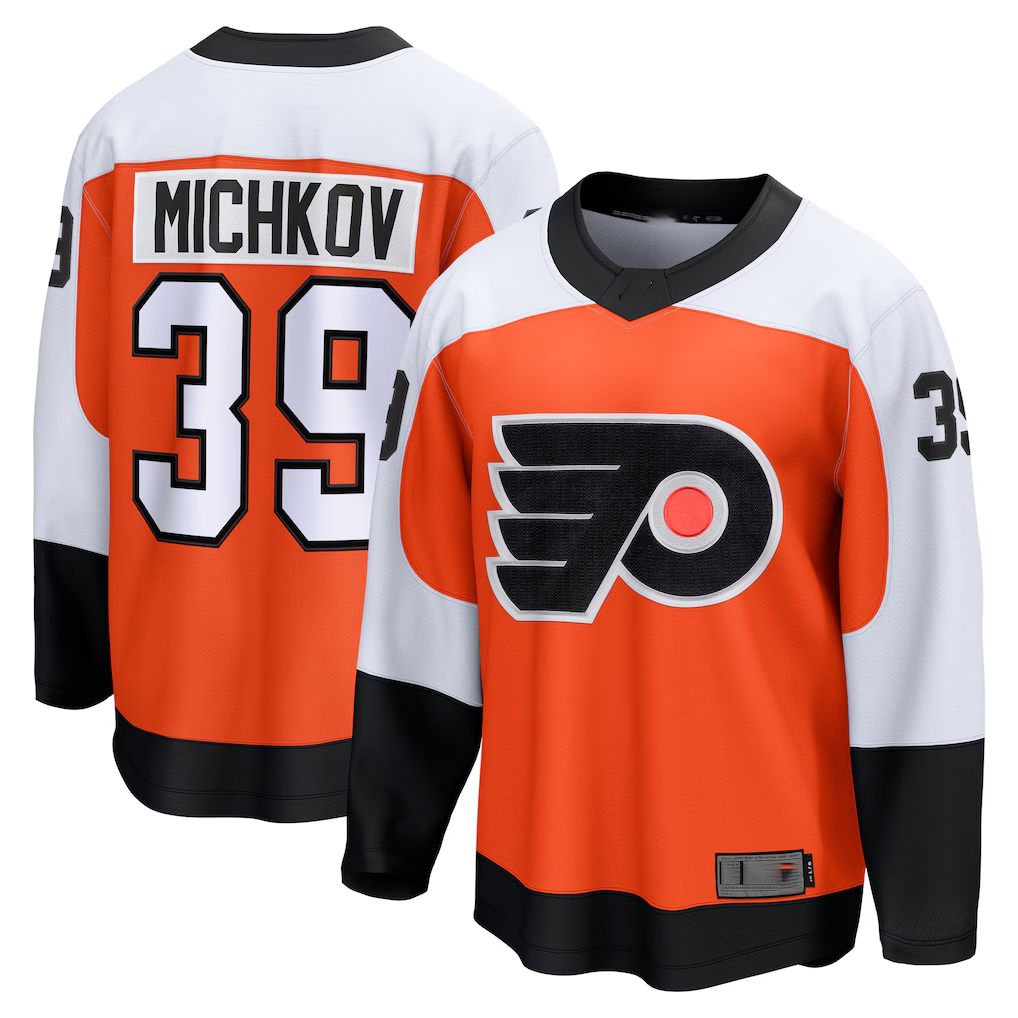 STECN P.Flyers #39 Matvei Michkov Orange Home Premium Jerseys
