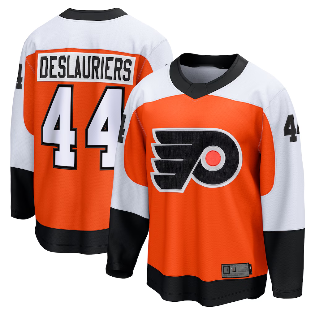 STECN P.Flyers #44 Nicolas Deslauriers Orange Home Premier Breakaway Player Jerseys