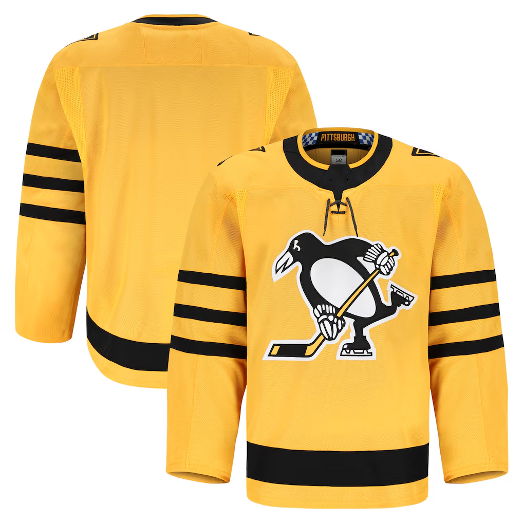 STECN P.Penguins Gold Alternate Authentic Pro Jerseys