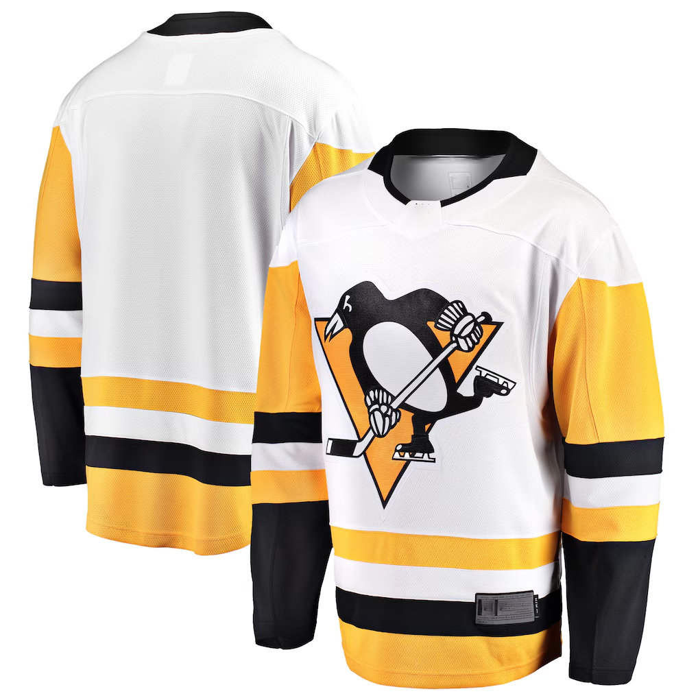 STECN P.Penguins White Away Breakaway Jerseys