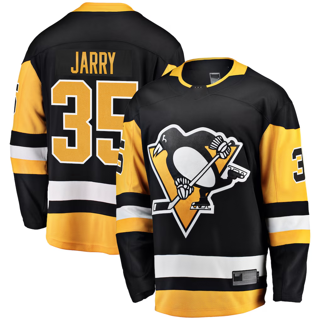 STECN P.Penguins #35 Tristan Jarry Black Home Breakaway Player Jerseys