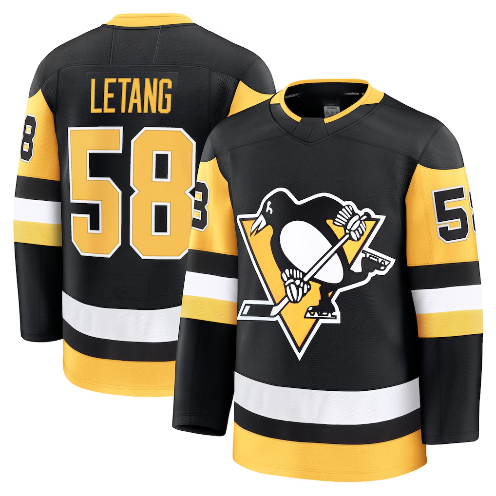 STECN P.Penguins #58 Kris Letang Black Home Premium Jerseys