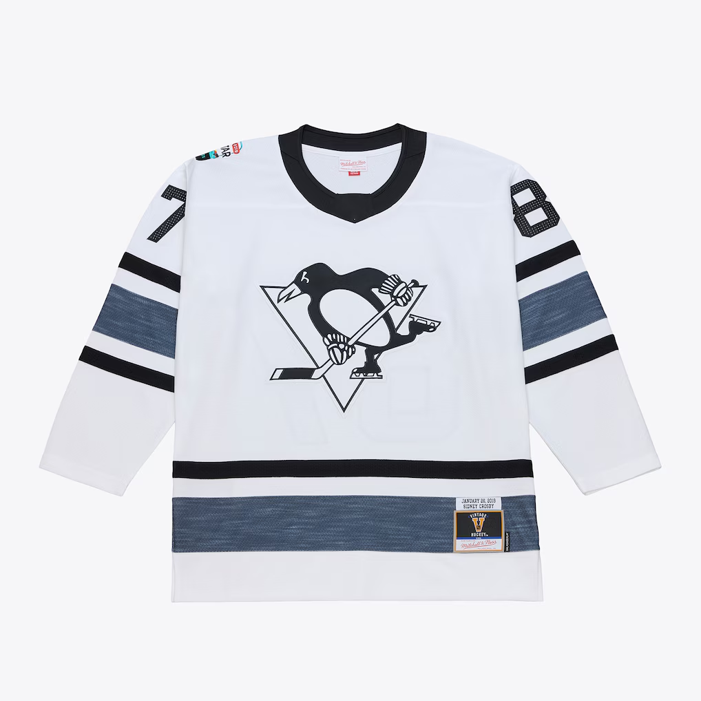 STECN P.Penguins #87 Sidney Crosby Mitchell & Ness White 2019 All-Star Game Power Play Jerseys