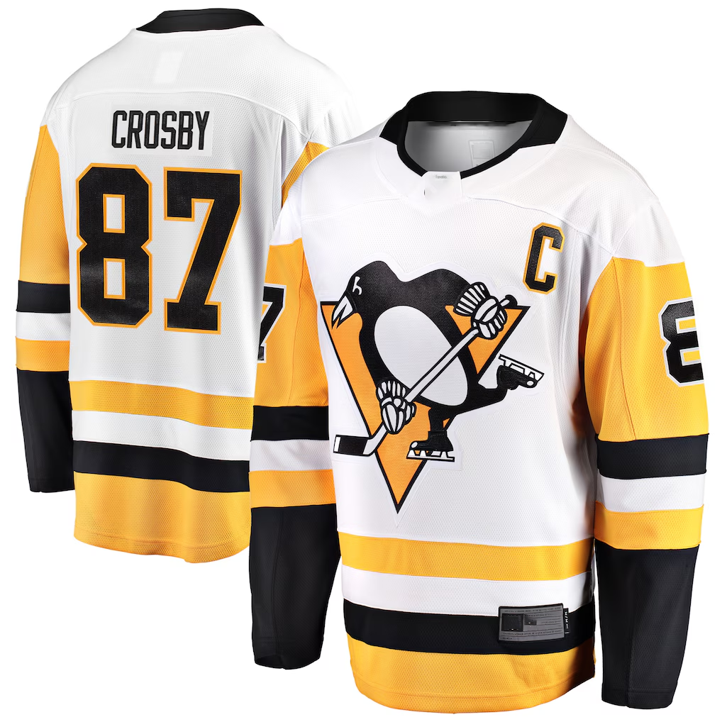 STECN P.Penguins #87 Sidney Crosby White Breakaway Jerseys