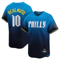 STECN P.Phillies #10 J.T. Realmuto Player Blue City Connect Home Limited Stitched Jerseys