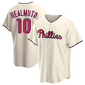 STECN P.Phillies #10 J.T. Realmuto Player Cream Home Game Stitched Jerseys
