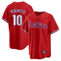 STECN P.Phillies #10 J.T. Realmuto Player Red Home Game Stitched Jerseys