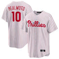STECN P.Phillies #10 J.T. Realmuto Player White Home Game Stitched Jerseys