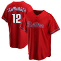 STECN P.Phillies #12 Kyle Schwarber Player Red Home Game Stitched Jerseys
