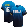 STECN P.Phillies #16 Brandon Marsh Player Blue City Connect Home Limited Stitched Jerseys