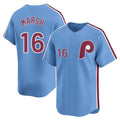 STECN P.Phillies #16 Brandon Marsh Player Light Blue Game Stitched Jerseys