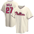 STECN P.Phillies #27 Aaron Nola Player Cream Home Game Stitched Jerseys