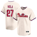 STECN P.Phillies #27 Aaron Nola Player Cream Home Limited Stitched Jerseys