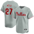STECN P.Phillies #27 Aaron Nola Player Gray Home Limited Stitched Jerseys