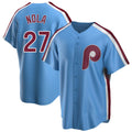 STECN P.Phillies #27 Aaron Nola Player Light Blue Replica Game Stitched Jerseys