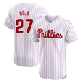 STECN P.Phillies #27 Aaron Nola Player White Home Limited Elite Stitched Jerseys