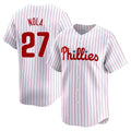 STECN P.Phillies #27 Aaron Nola Player White Home Limited Stitched Jerseys