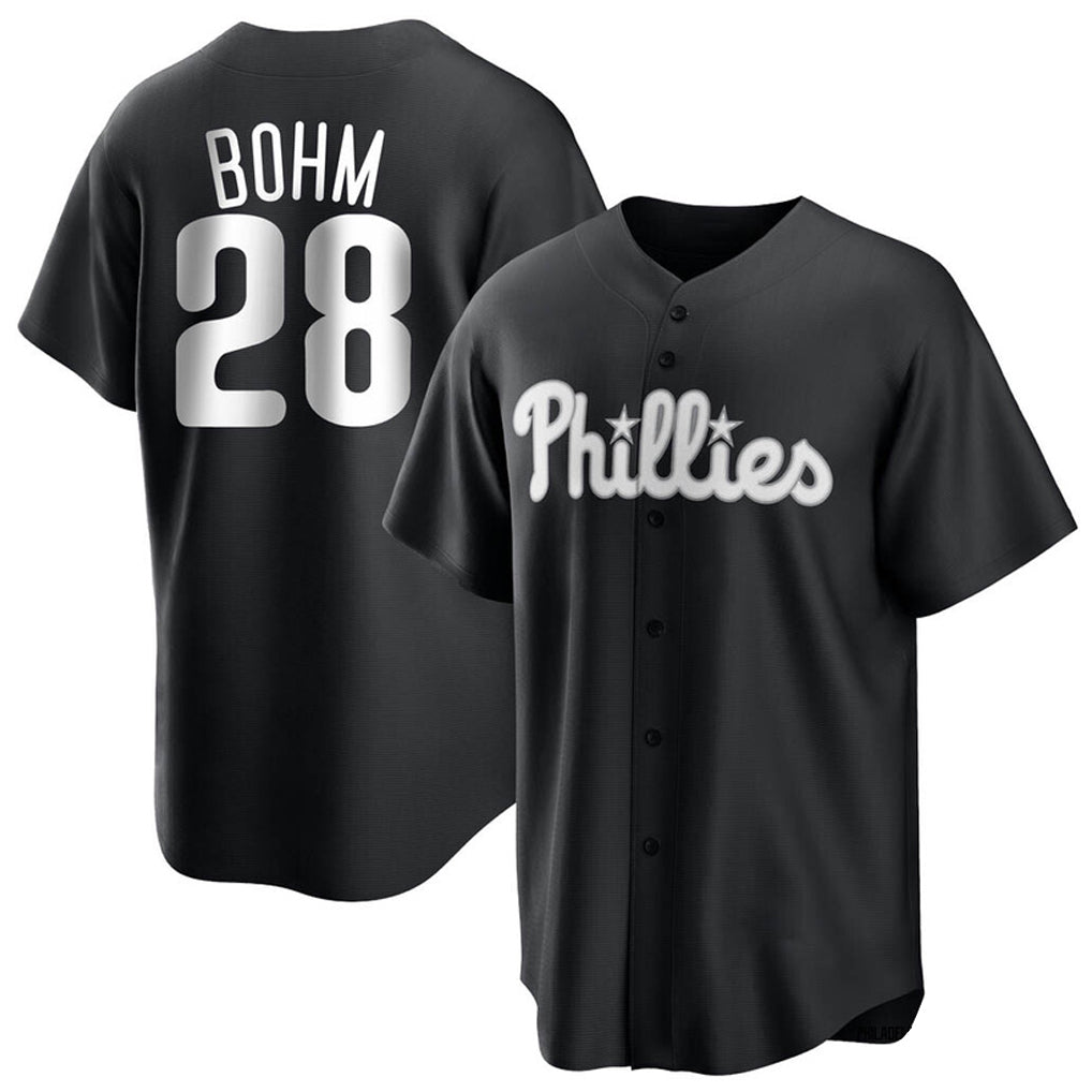 STECN P.Phillies #28 Alec Bohm Player Black Home Game Stitched Jerseys