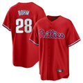 STECN P.Phillies #28 Alec Bohm Player Red Home Game Stitched Jerseys