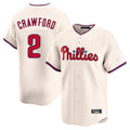 STECN P.Phillies #2 Justin Crawford Player Cream Home Limited Stitched Jerseys