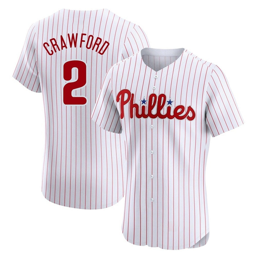 STECN P.Phillies #2 Justin Crawford Player White Home Limited Elite Stitched Jerseys