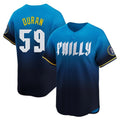 STECN P.Phillies #59 Jhoan Duran Player Blue City Connect Home Limited Stitched Jerseys