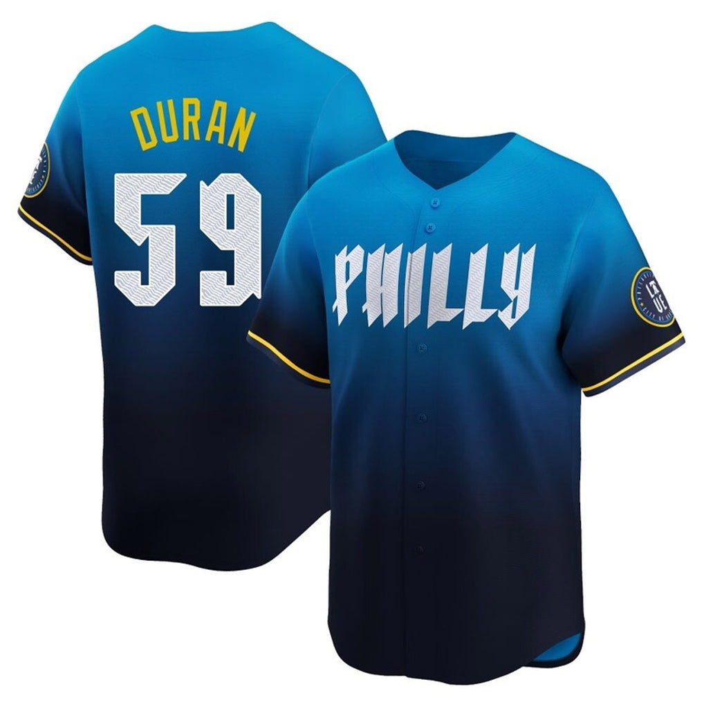 STECN P.Phillies #59 Jhoan Duran Player Blue City Connect Home Limited Stitched Jerseys
