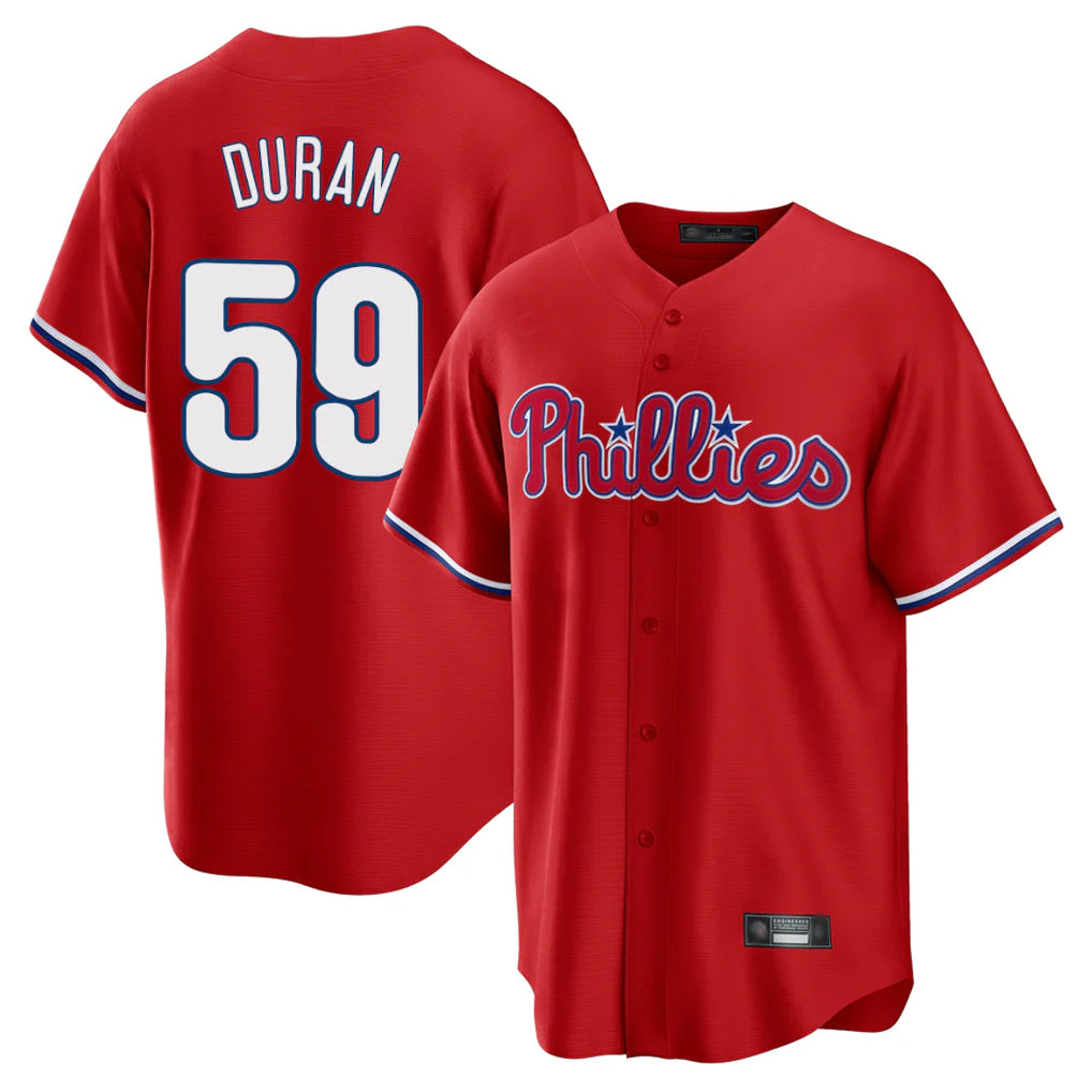 STECN P.Phillies #59 Jhoan Duran Player Red Home Game Stitched Jerseys