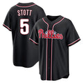 STECN P.Phillies #5 Bryson Stott Player Black Fashion Out Home Game Stitched Jerseys
