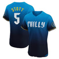 STECN P.Phillies #5 Bryson Stott Player Blue City Connect Home Limited Elite Stitched Jerseys