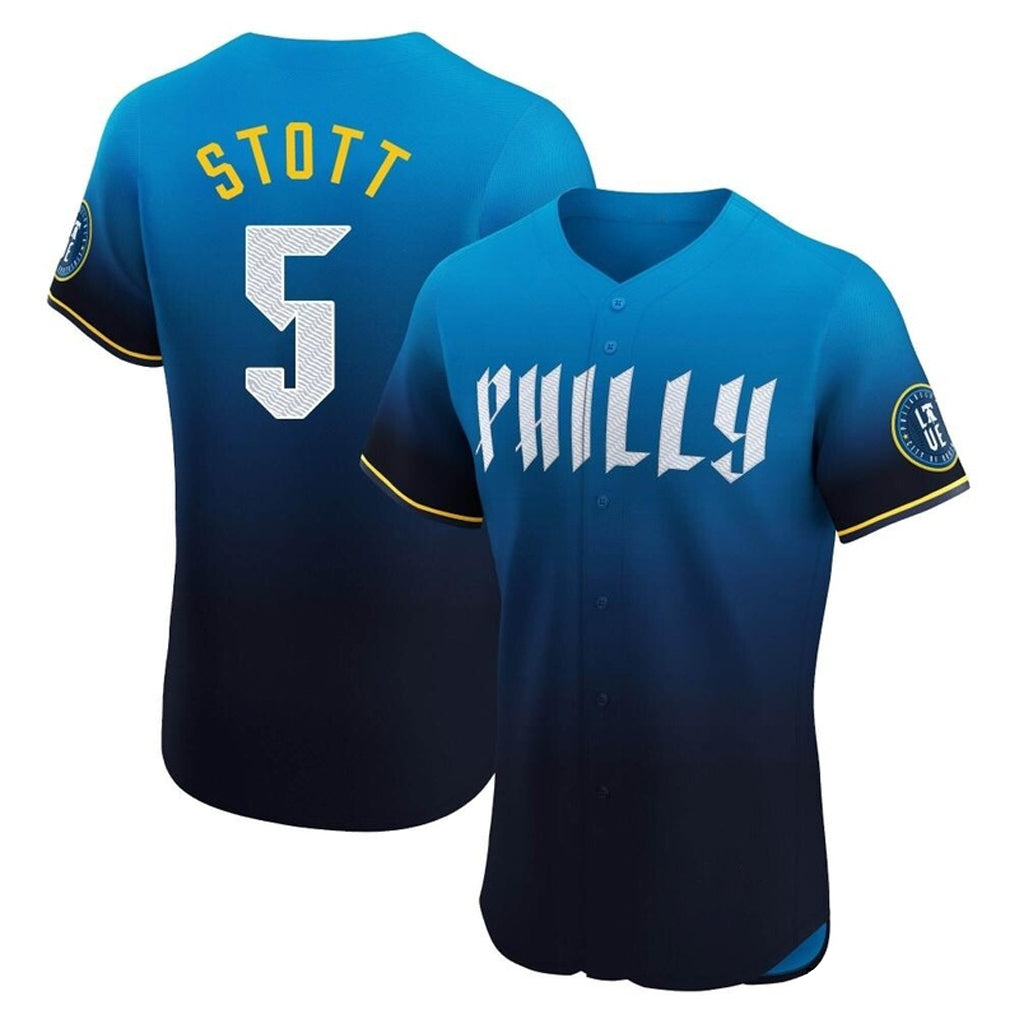 STECN P.Phillies #5 Bryson Stott Player Blue City Connect Home Limited Elite Stitched Jerseys