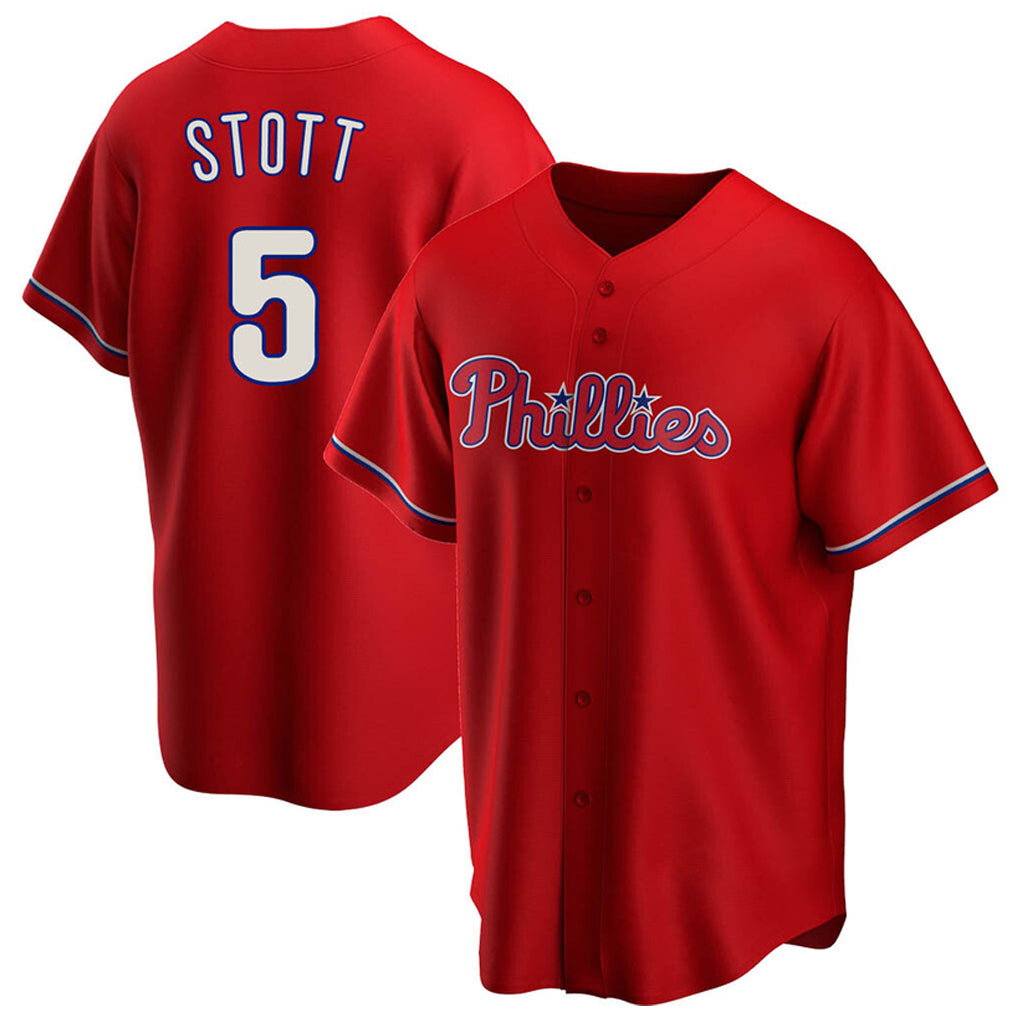 STECN P.Phillies #5 Bryson Stott Player Red Home Game Stitched Jerseys