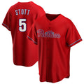 STECN P.Phillies #5 Bryson Stott Player Red Home Game Stitched Jerseys