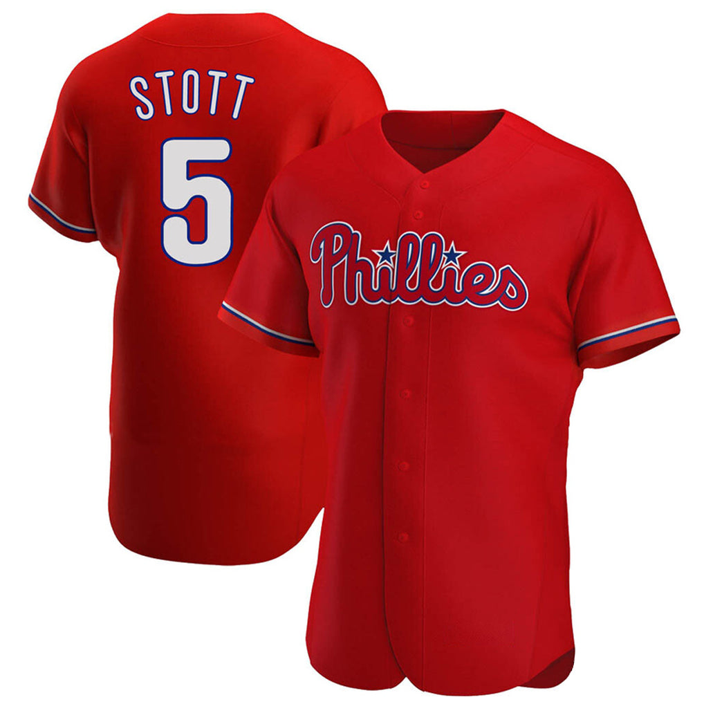 STECN P.Phillies #5 Bryson Stott Player Red Home Limited Elite Stitched Jerseys