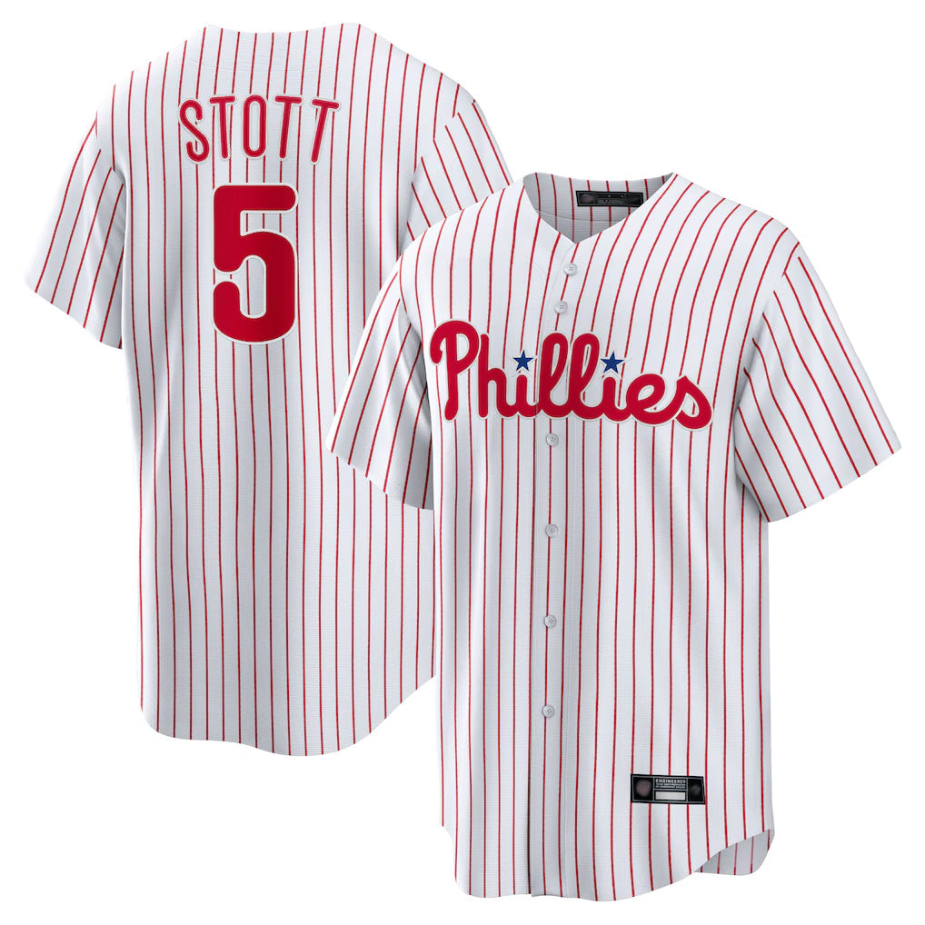 STECN P.Phillies #5 Bryson Stott Player White Home Game Stitched Jerseys