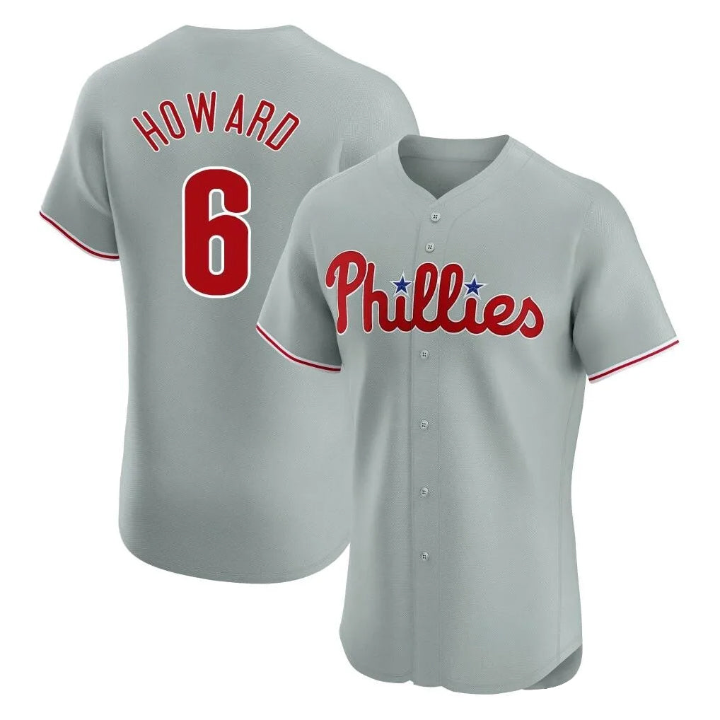 STECN P.Phillies #6 Ryan Howard Player Gray Home Limited Elite Stitched Jerseys