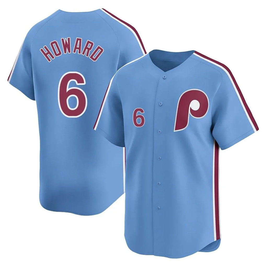 STECN P.Phillies #6 Ryan Howard Player Light Blue Home Limited Stitched Jerseys