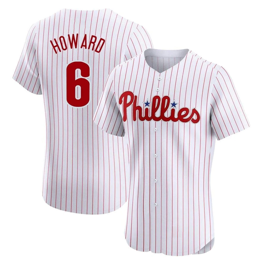 STECN P.Phillies #6 Ryan Howard Player White Home Limited Elite Stitched Jerseys