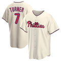 STECN P.Phillies #7 Trea Turner Player Cream Home Game Stitched Jerseys