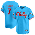 STECN P.Phillies #7 Trea Turner Player Light Blue Phillies & Eagles Vapor Premier Limited Stitched Jerseys
