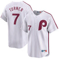STECN P.Phillies #7 Trea Turner Player White Cooperstown Collection Limited Home Stitched Jerseys
