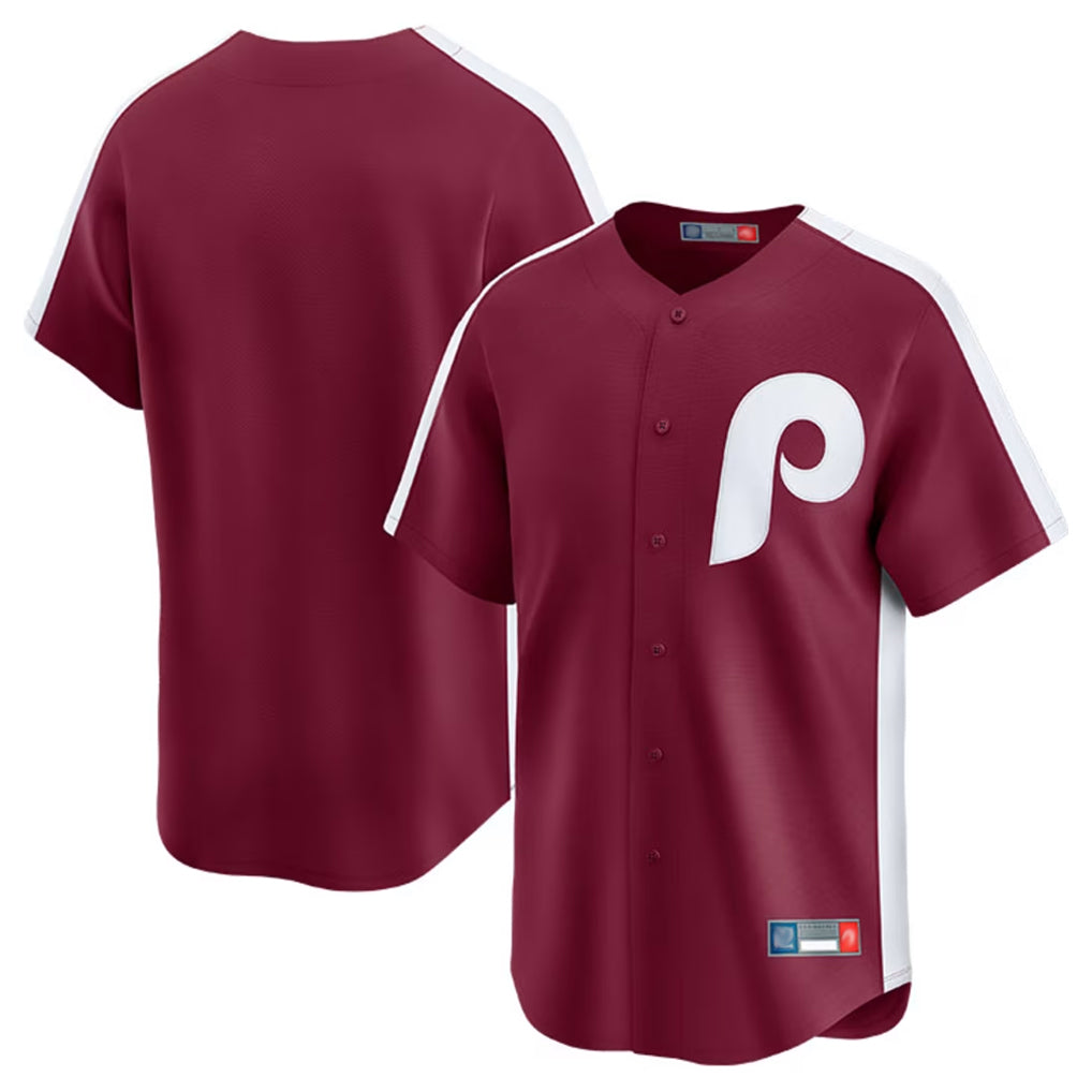 STECN P.Phillies Blank Player Red Cooperstown Collection Limited Home Stitched Jerseys