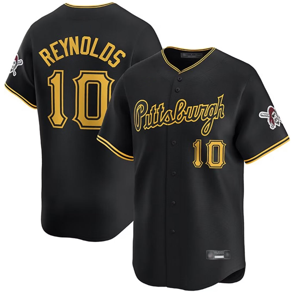 STECN P.Pirates #10 Bryan Reynolds Player Black Alt Home Limited Stitched Jerseys