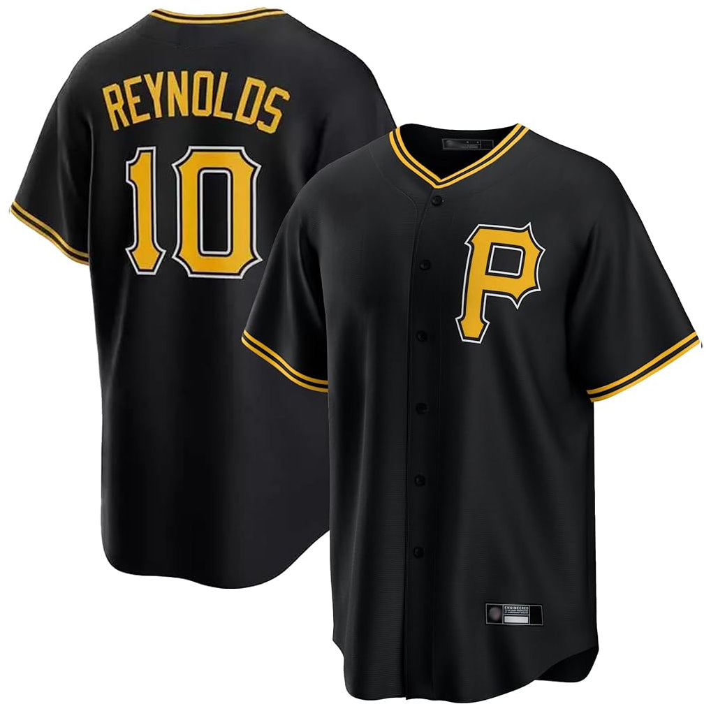 STECN P.Pirates #10 Bryan Reynolds Player Black Alternate 2025 Home Game Stitched Jerseys
