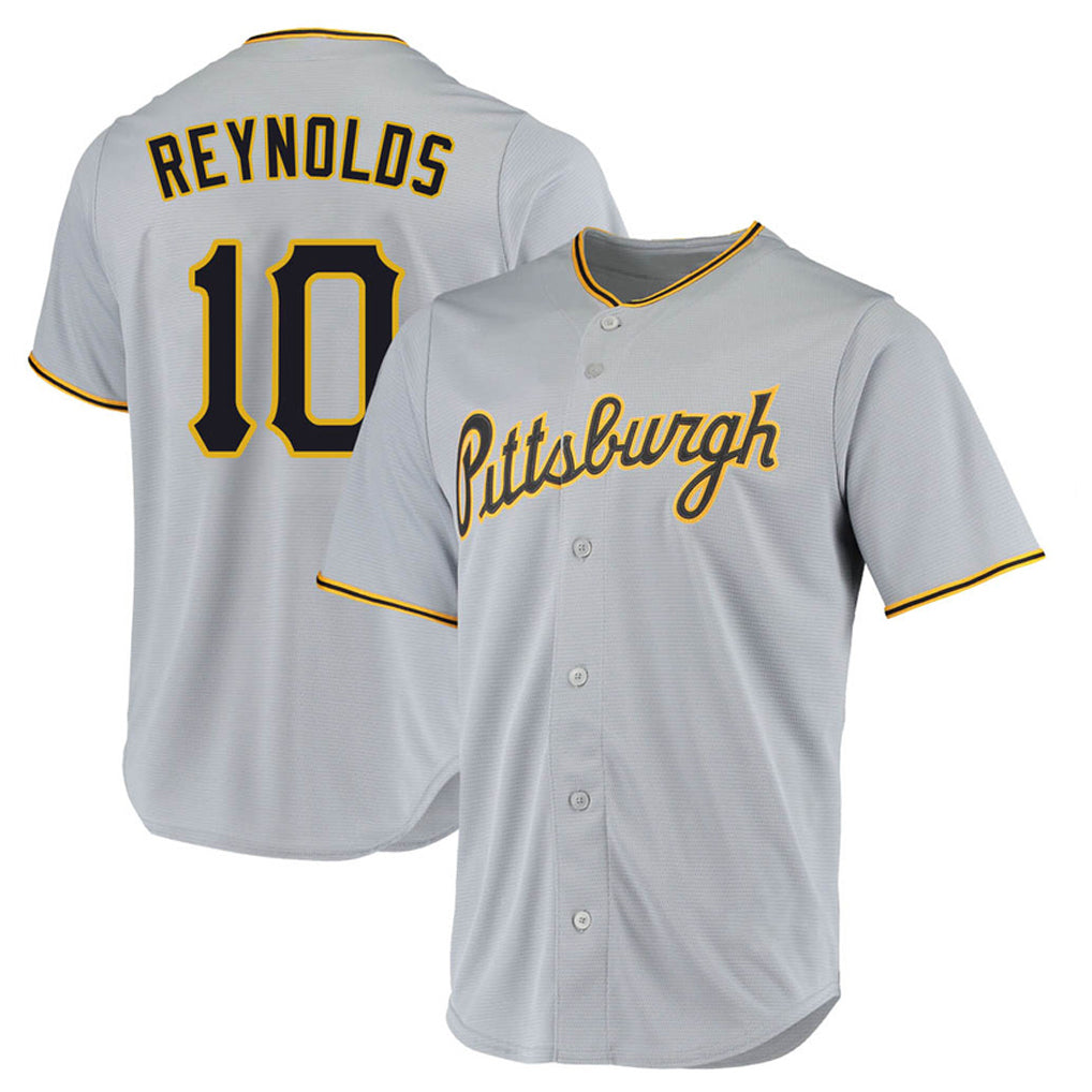 STECN P.Pirates #10 Bryan Reynolds Player Gray Road Home Game Stitched Jerseys
