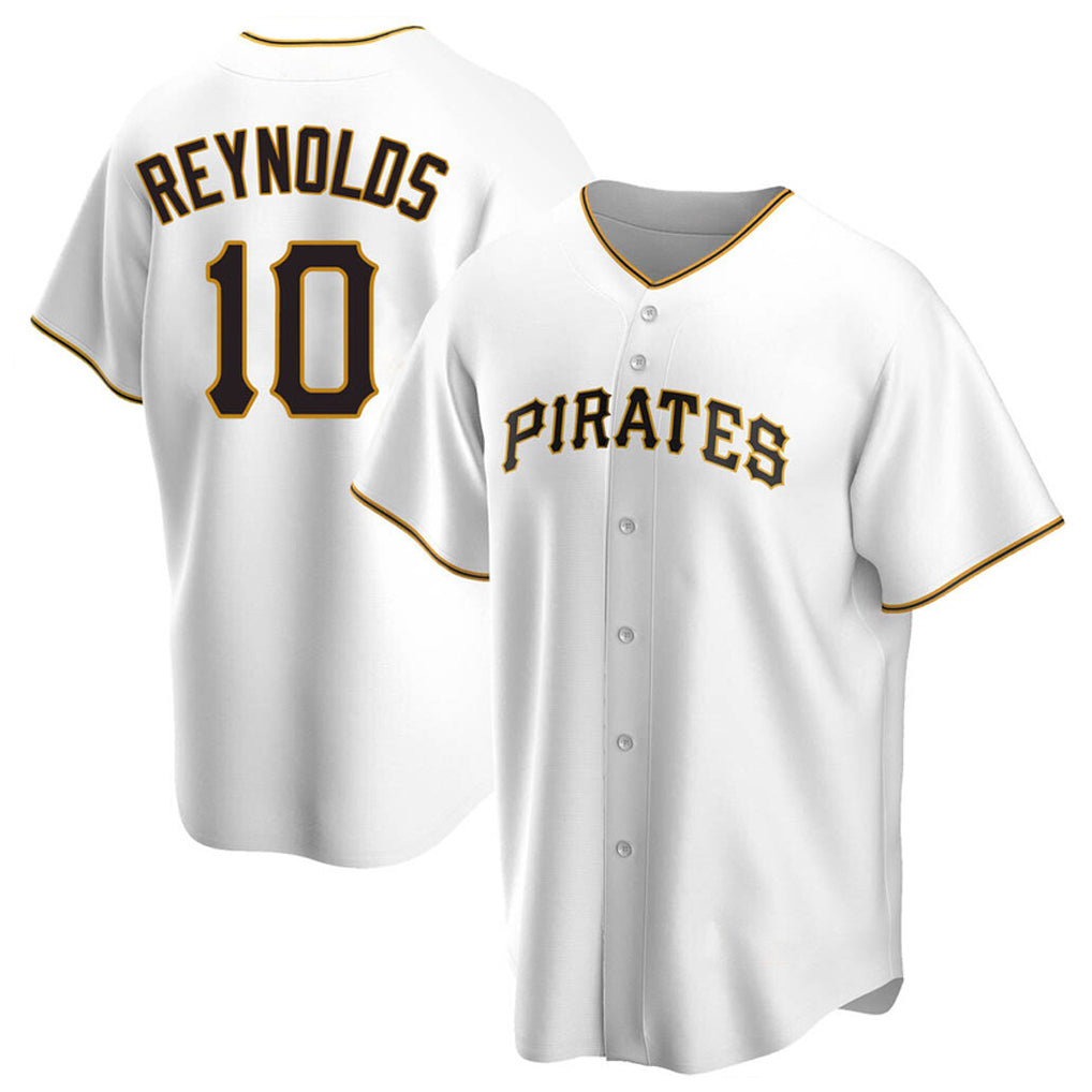 STECN P.Pirates #10 Bryan Reynolds Player White Home Game Stitched Jerseys