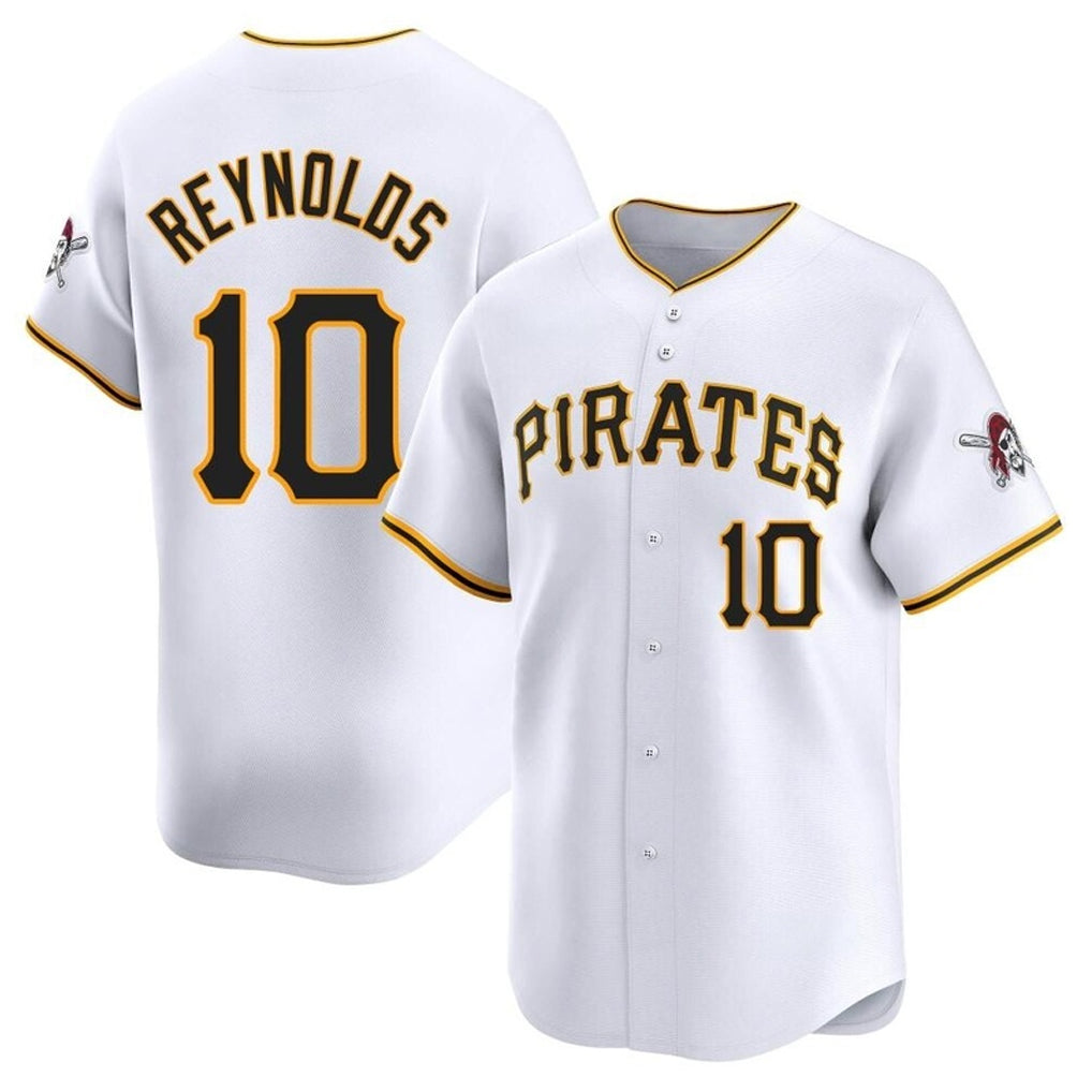 STECN P.Pirates #10 Bryan Reynolds Player White Home Limited Stitched Jerseys