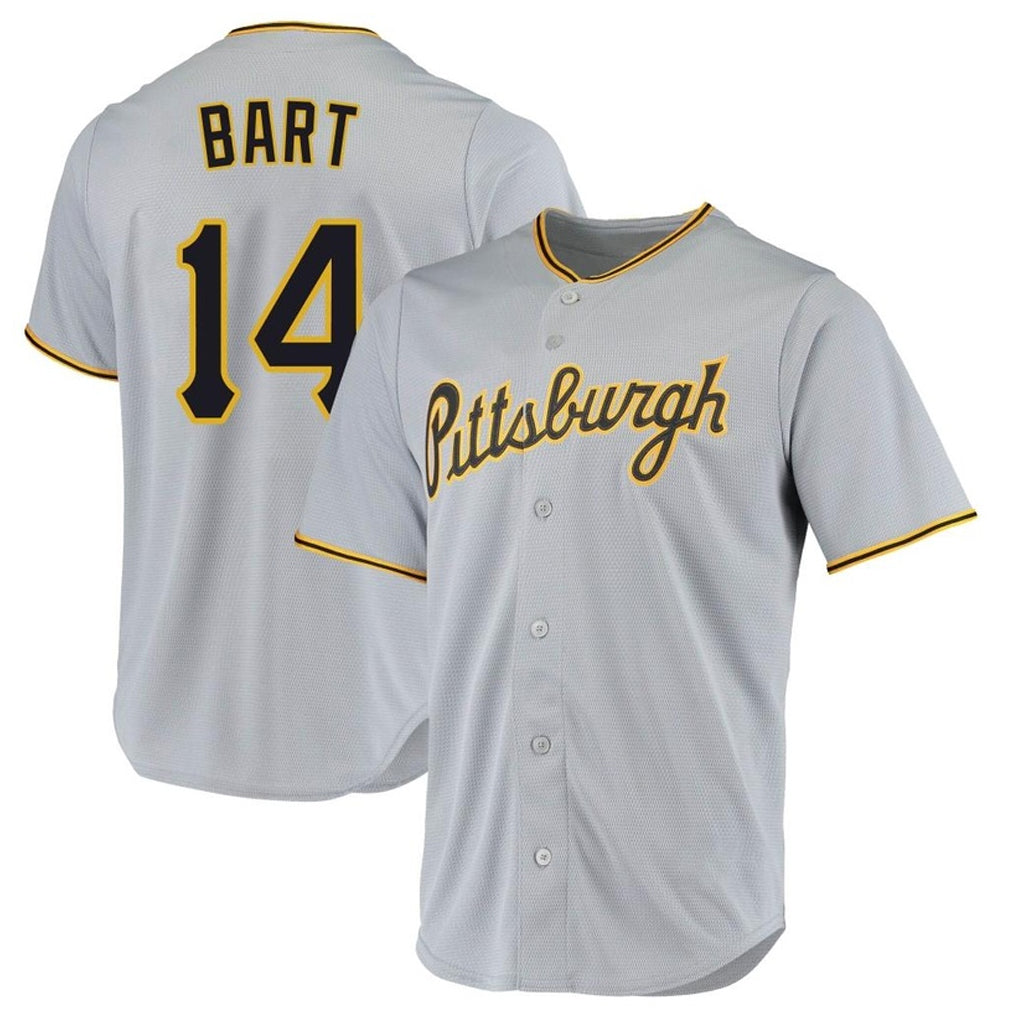 STECN P.Pirates #14 Joey Bart Player Gray Road Home Game Stitched Jerseys
